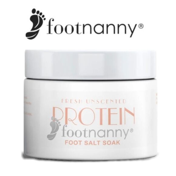 Footnanny Other - FOOTNANNY Unscented Protein Salt Soak - 8oz Jar